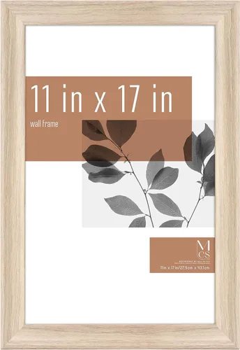 Miniatura 12 de MCS Studio Gallery Marco para foto rectangular: 8.5 x 11 pulgadas, imitación veta de madera natural, cristal antirrotura, para póster o impresión