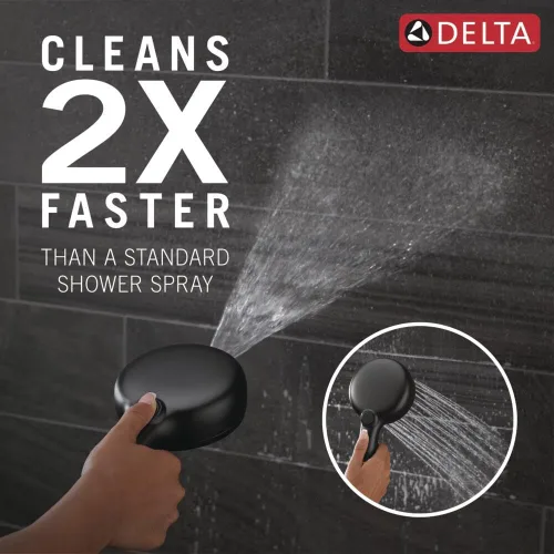 Miniatura 2 de Cabezal de ducha de mano Delta Faucet ProClean Gold con barra deslizante, ducha de mano con rociador de alta presión, sistema de ducha dorado