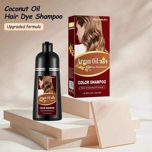 Miniatura 7 de Champú de Color de Cabello Semipermanente de Aceite de Argán Rojo Uva, Tinte de Cabello 3 en 1, Fácil de Usar, 16.9 Fl Oz (Rojo Vino Oscuro)