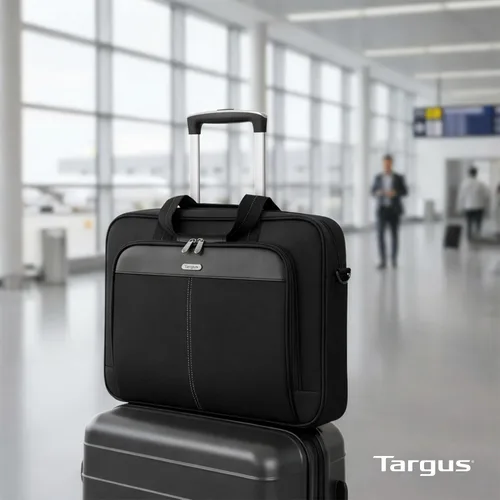 Miniatura 2 de Targus Classic Slim Laptop Bag - Ergonomic Briefcase and Messenger Bag - Spacious Foam Padded for Laptops and Under Negro