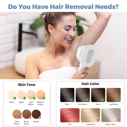 Miniatura 8 de TMOMT OPT Dispositivo de depilación láser Pro, 3 en 1, dispositivo removedor de vello casero de grado salón de belleza con sistema de enfriamiento