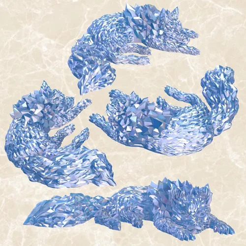 Miniatura 5 de Molde de silicona de resina epoxi 3D de lobo de cristal de hielo para manualidades de azúcar, decoración de pasteles, arcilla polimérica, jardín