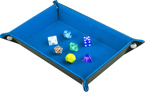Miniatura 11 de SIQUK Bandeja de Dados de Doble Cara Plegable Rectangular de Cuero PU y Portadados de Terciopelo Burdeos