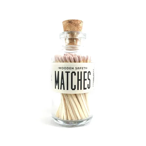 Fósforos de seguridad en botella vintage de boticario | Palillos de madera de punta de colores para velas y decoración | fósforos elegantes |