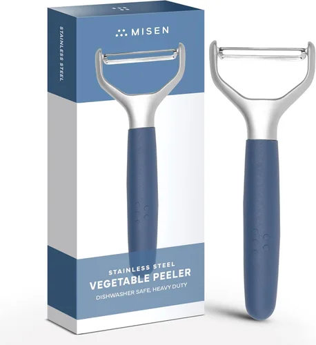 Miniatura 10 de Misen Pelador de verduras de acero inoxidable, apto para lavavajillas, fácil de usar con papas, repollo, zanahorias y más, herramienta de cocina