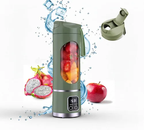 Miniatura 3 de Licuadora/exprimidor portátil, 12 cuchillas, máquina inalámbrica de batidos, 15.2 onzas con potencia de trituración de hielo, recargable por USB-C
