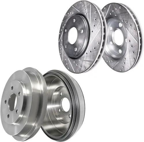 Miniatura 86 de Detroit Axle - 4 rotores de freno para Chevrolet Cruze Volt Orlando Verano, rotores de freno de disco perforados y ranurados de repuesto : rotor