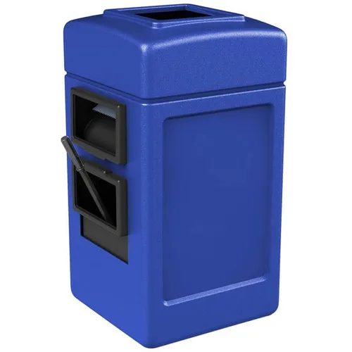 Miniatura 10 de Contenedor de basura negro de 28 galones con dispensador de toallas, escobilla de goma y estación de lavado de parabrisas, cubo de basura, papelera