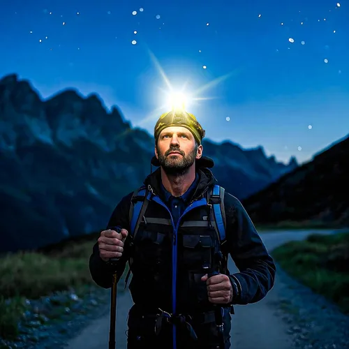 Miniatura 7 de Linterna frontal brillante con sensor de movimiento de enfoque ajustable, 8 modos de 80 horas de tiempo de espera, IP65 impermeable 125° ángulo