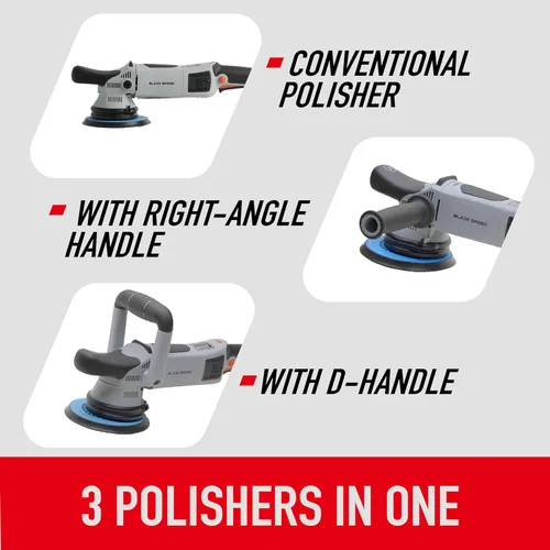 Miniatura 5 de Nanoskin Black Speed 15mm Long-Throw Random Orbital Polisher - 750W, 7.5-Amp Motor, BOSCH™ Bearing Construction, Vented Flexible Backing Plate For