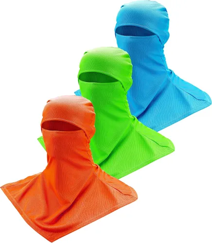 Miniatura 24 de SATINIOR Pasamontañas de 3 piezas, protección solar, cubierta para el cuello, pasamontañas de verano, máscara facial para motocicleta para hombres