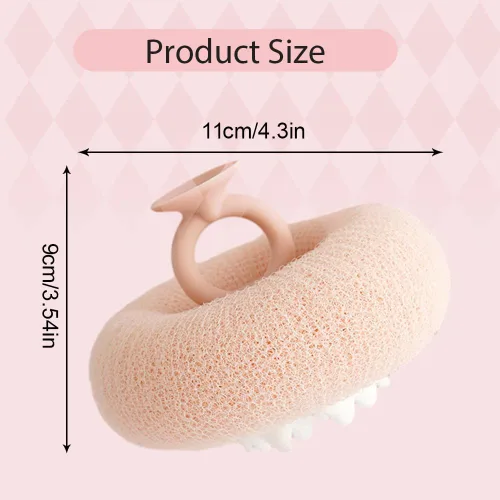 Miniatura 8 de Bola de Baño con Ventosa Girasol Super Suave, Nueva Bola de Baño 2-en-1 Girasol 2025 con Anillos para los Dedos, Esponja de Baño Exfoliante