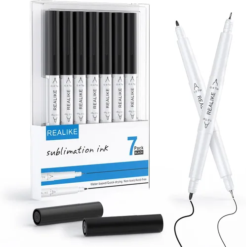 Miniatura 10 de REALIKE - Bolígrafos variados para Cricut Maker 3/Maker 4/Maker/Explore 3/4/Air 2/Air, juego de 7 bolígrafos negros, incluye bolígrafo de punta