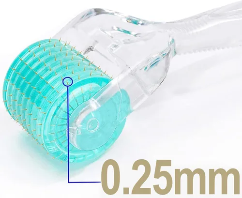 Miniatura 2 de Derma Roller REAL Needles - 192 - Rodillo de microagujas de titanio de 0.010 in para cara, incluye estuche de almacenamiento