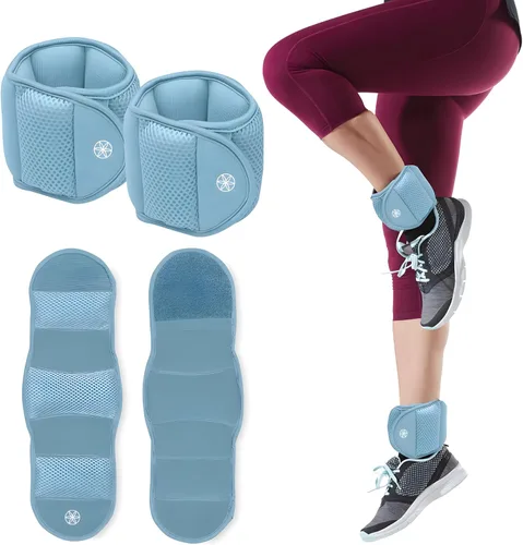Gaiam Ankle Weights, Wearable Bracelet to Strengthen, Tone & Sculpt, Adjustable Ankle Weights for Women & Men for Yoga, Dance, Pilates, Barre,