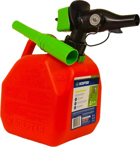 Scepter FR1G152 - Recipiente de combustible con boquilla SmartControl a prueba de derrames y extensor de boquilla adicional de regalo, bidón rojo