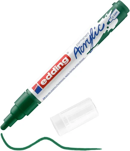 Miniatura 21 de edding 5100 Medium Grey-1 Punta redonda impermeable de 0.079-0.118 in, pintura acrílica para dibujar sobre lienzo, papel de arte y marcadores