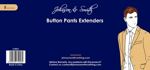 Miniatura 3 de Johnson & Smith Extensores de pantalones Material de algodón Extensor de cintura ajustable para pantalones