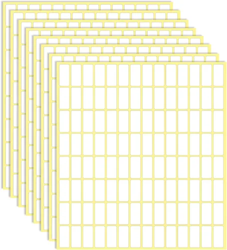 Miniatura 13 de 1260 Piezas de Etiquetas Adhesivas Blancas Mate Pequeñas Etiquetas en Blanco Removibles Etiquetas Adhesivas de Precio para Frascos Cajas Escuela