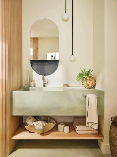 Miniatura 7 de Moen 6221BN Cia Grifo de Fregadero de Baño de Una Sola Manija con Placa de Cubierta Opcional Incluida, Níquel Cepillado cepillado níquel