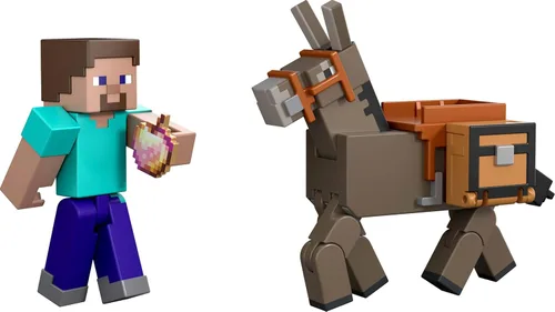 Miniatura 6 de Mattel Minecraft Figura de acción y accesorios Paquete de 2 con Creeper a escala de 3.25 pulgadas, set de juguetes coleccionables