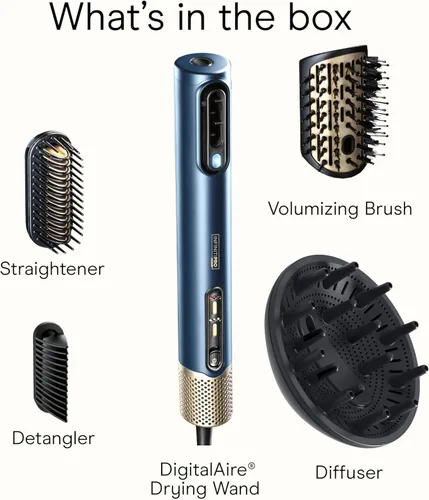 Miniatura 12 de Infiniti PRO CONAIR DigitalAIRE - Varita de secado de pelo, alisadora y estilizadora, secador digital todo en uno iónico, incluye 4 accesorios
