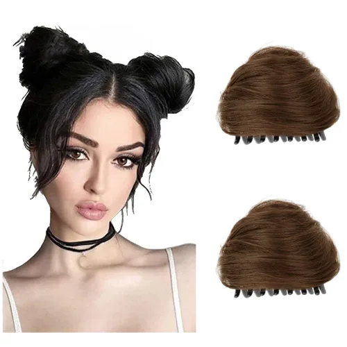 Miniatura 8 de Orejas de gato con clip de pinza de moño en moño espacial, extensiones de cabello con orejas de gato, accesorio de peluca, extensiones de cola