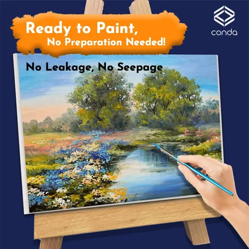 Miniatura 4 de CONDA Tablero de lienzo de 8 x 10 pulgadas, paquete de 24 lienzos para pintar, lienzo 100% algodón para dibujar, sin ácidos, imprimado con gesso