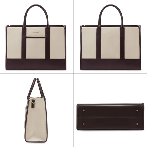 Miniatura 8 de LOVEVOOK Bolso para laptop y bolsa de mano para mujeres, bolso de trabajo de 15.6 pulgadas, gran bolso profesional para maestra, liviano, bolso
