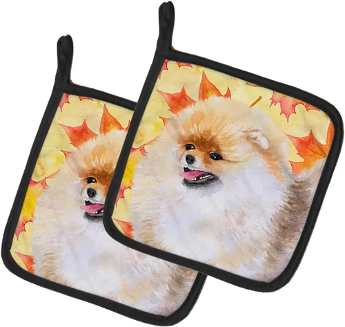 Miniatura 272 de Caroline's Treasures BB9655PTHD - Juego de soportes para ollas de cocina resistentes al calor, almohadillas calientes para horno, 7 1/2 x 7 1/2