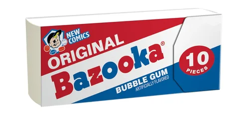 Miniatura 4 de Bazooka Bubble Gum Paquete de Cartera de 10 Piezas (Paquete de 12) Chicle Rosa Envuelto Individualmente en Sabor Original - Dulce Divertido a