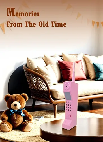 Miniatura 4 de Diydeg Teléfono móvil retro, 80S 90S Old Fashioned - Adorno de ladrillo portátil de ladrillo, accesorios fotográficos de simulación de hierro, Rosa