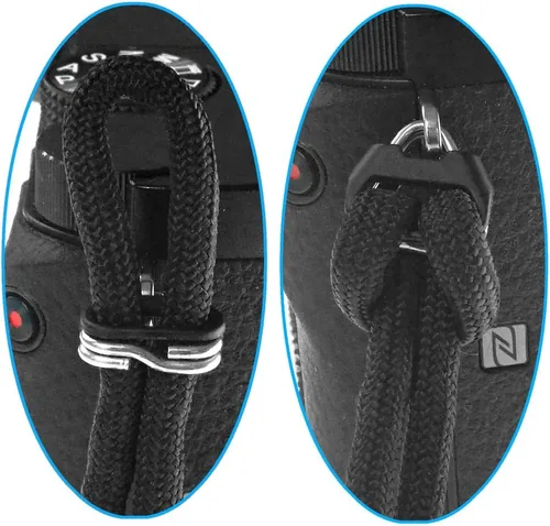 Miniatura 4 de Correa de muñeca ajustable 550 Paracord para cámaras réflex digitales, compactas Negro