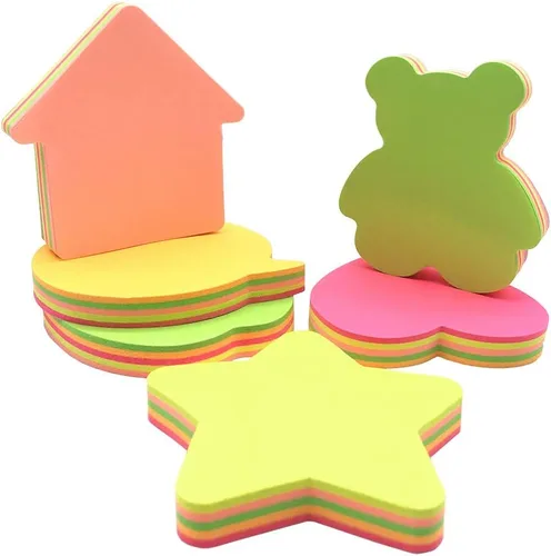 Miniatura 2 de Notas adhesivas, notas adhesivas autoadhesivas con forma extraíble – 14 blocs – 100 hojas, 6 notas en forma de bloc – 20 hojas, 8 blocs de notas