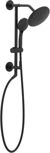 Miniatura 7 de Moen Annex - Barra deslizante de ducha mate negra y sistema de manguera de ducha, válvula requerida, TS3661NHBL Mate negro