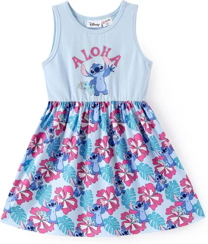 Miniatura 24 de Disney Minnie Mouse Princess Frozen Elsa Stitch - Vestido para niñas sin mangas y manga corta, ropa casual de verano para bebés y niños pequeños