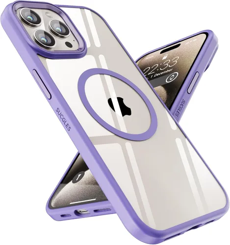 Miniatura 40 de SUCGLES Funda para iPhone 13 Pro Max con MagSafe, imán ultra fuerte N56, protección contra caídas de 12 pies, antiamarilleo, funda magnética