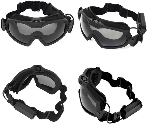 Miniatura 2 de H World Shopping Gafas de Airsoft antivaho con ventilador y lente intercambiable para disparos militares, gafas de seguridad y gafas