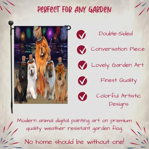 Miniatura 5 de Doggie of the Day Chow Chow Dogs Garden Flags - 4th of July Independence Day - Double Sided- Yard Porch Lawn Spring Decorative Gift - Home Decor 12