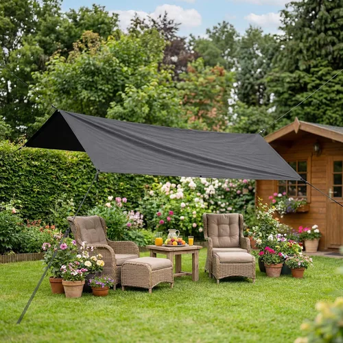 Miniatura 8 de Heavy Duty 4 Mil Tarp Cover Waterproof UV Resistant Tarpaulin Used for Outdoor, Hunting, Camping, Backpacking, Canopy Tent, Ground Tarp, Cover Boat
