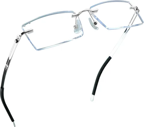 Miniatura 13 de LifeArt Gafas de lectura con bloqueo de luz azul, anti rayos azules, reducen la fatiga ocular, marco sin montura con diamante elegante
