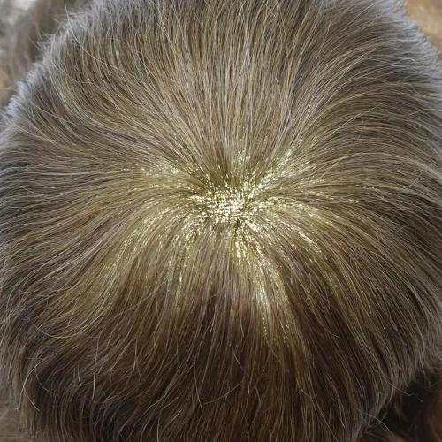 Miniatura 185 de Toupee para hombres nudos blanqueados hombres toupee hairpieces europeo virgen sistema de reemplazo de cabello humano suave encaje francés hombres