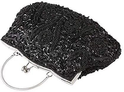 Miniatura 5 de Simcat Bolso de mano grande con cuentas de lentejuelas y flores