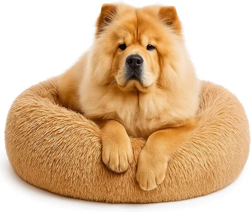 Miniatura 16 de Cama Relajante para Perros - Cama Dona Esponjosa para Alivio de la Ansiedad, Cama Ortopédica para Mascotas con Fondo Antideslizante, Nido Redondo