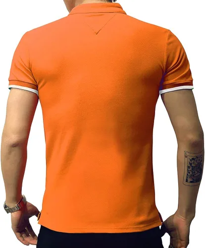 Miniatura 3 de LOGEEYAR - Polo de piqué para hombre, manga corta, ajustado, de algodón
