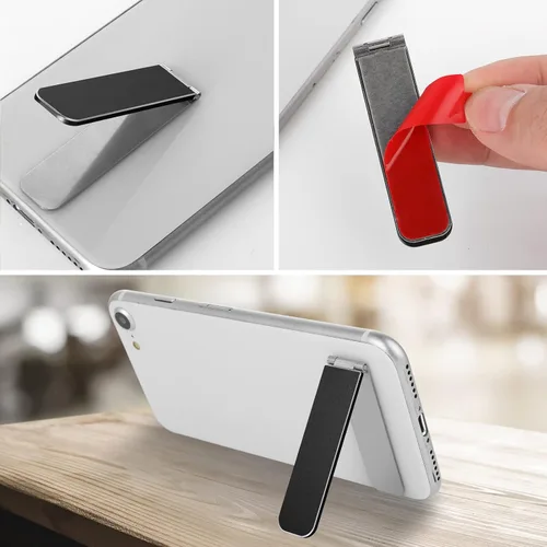 Miniatura 5 de Giantree Soporte para teléfono celular ultrafino, mini soporte ajustable para teléfono de aleación, soporte para teléfono portátil, soporte plegable