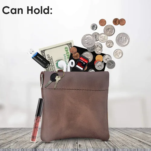 Miniatura 13 de Monedero clásico a presión, de cuero, para hombre de Nabobb, negro