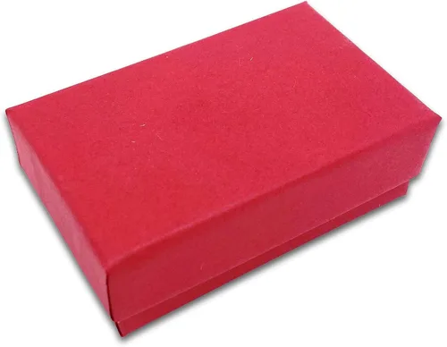 Miniatura 79 de TheDisplayGuys - Paquete de 25 cajas de cartón rellenas de algodón #33 para joyas, color rojo mate (3.5 x 3.5 x 1.0 pulgadas), para envío