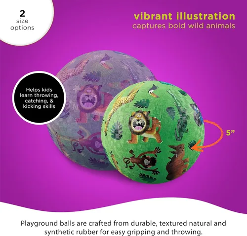 Miniatura 3 de Crocodile Creek Pelota de Patio de Juegos – Pelota de goma duradera para niños de 3 años en adelante – Pelota inflable que rebota para kickball