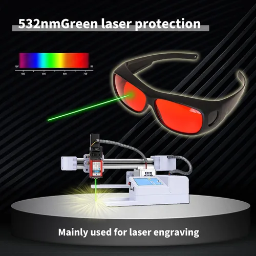 Miniatura 9 de JILERWEAR gafas protectoras profesionales del laser 190nm-540nm, se pueden utilizar para el grabado del laser, retiro del punto de la belleza